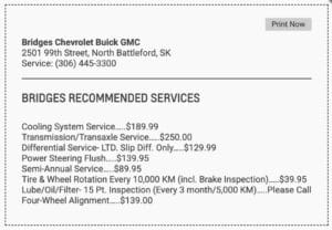 Recommended services