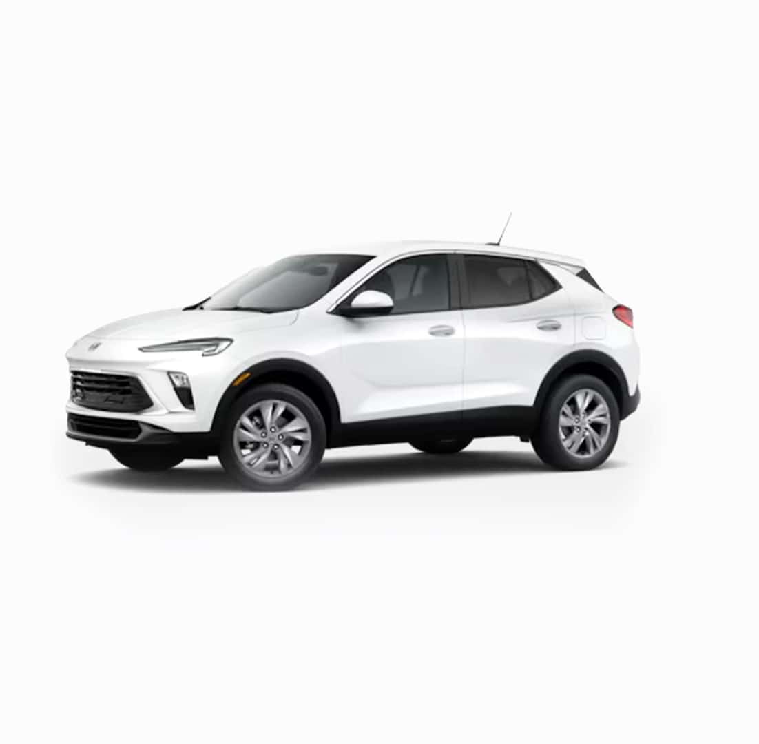 A white SUV is displayed on a plain white background. The vehicle has a sleek design with modern headlights and alloy wheels, viewed from a three-quarter angle showing the front and drivers side.