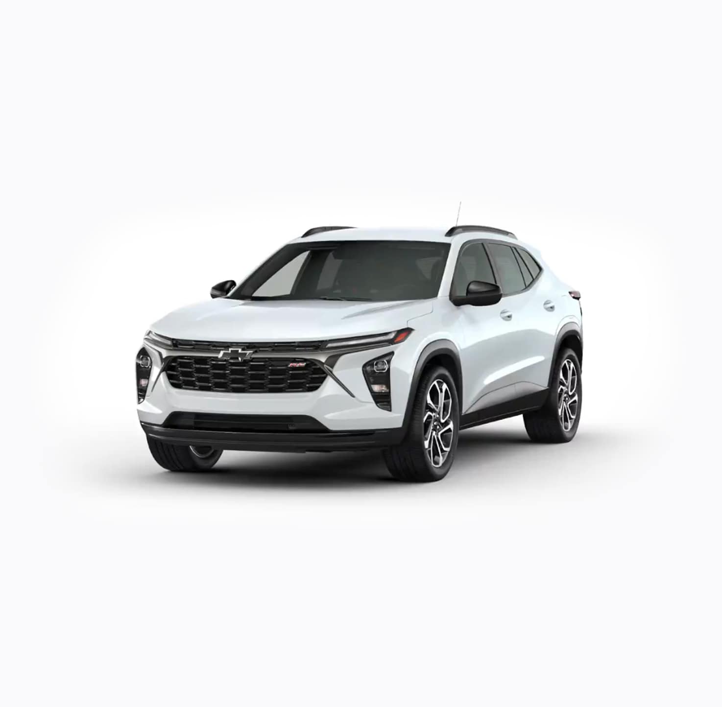 A white SUV with LED headlights, a prominent black grille, and chrome-accented wheels, shown on a plain white background. The vehicle has sleek lines and a modern design.