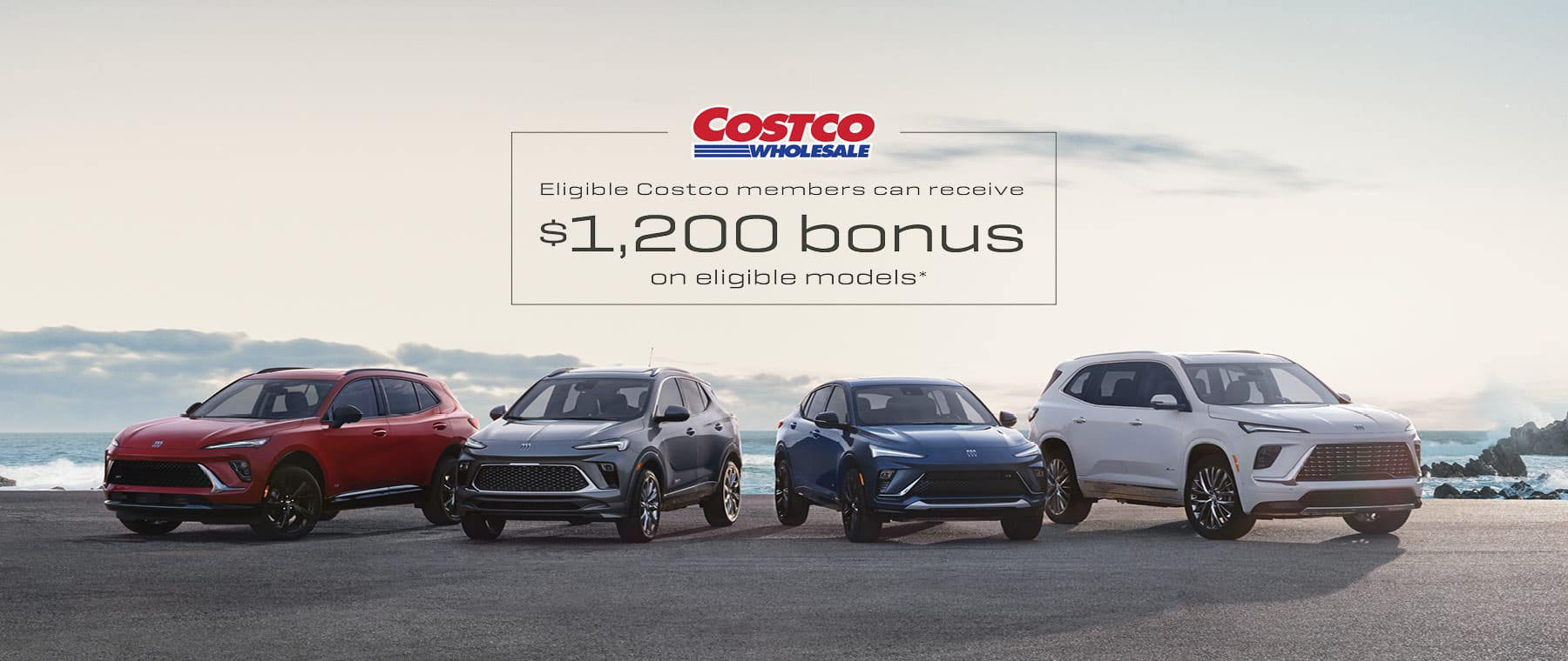 Advertisement for a car sales event titled Drive into Spring featuring three vehicles on a road, with trees and leaves in the background. A sign highlights Great Inventory Available Now! Starting at just $19,921. Button reads View Inventory.