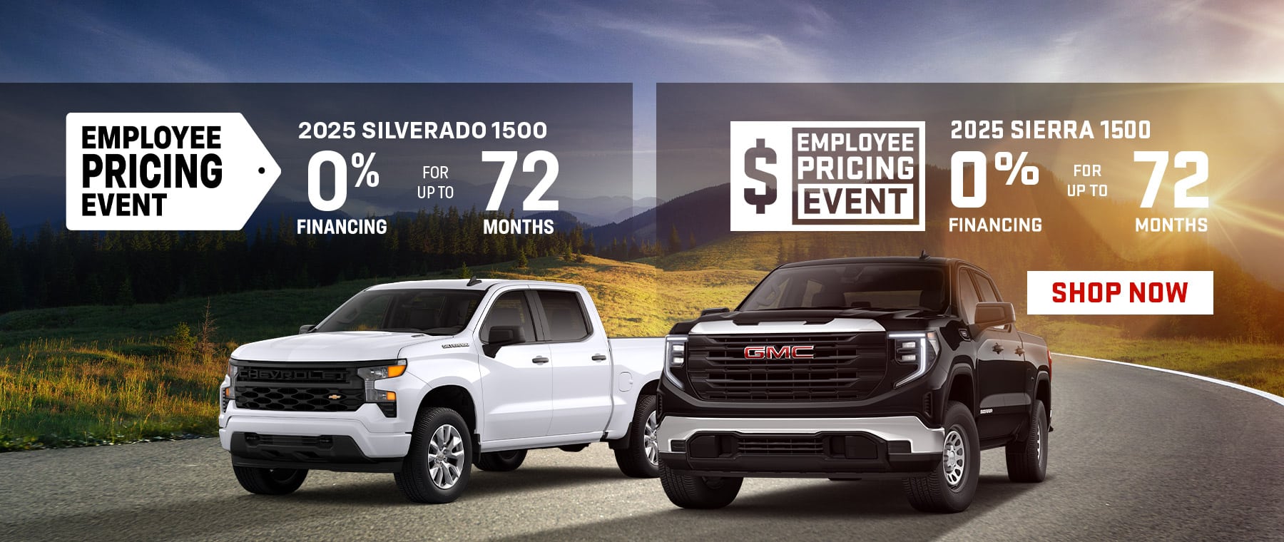 Car showroom advertisement with text "View All Offers Here" and three vehicles displayed.